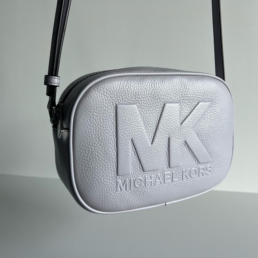 MICHAEL KORS Jet Set Purple (Lavender) Embossed Leather Crossbody Bag